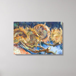 Lienzo Vincent van Gogh - Cuatro girasoles cortados
