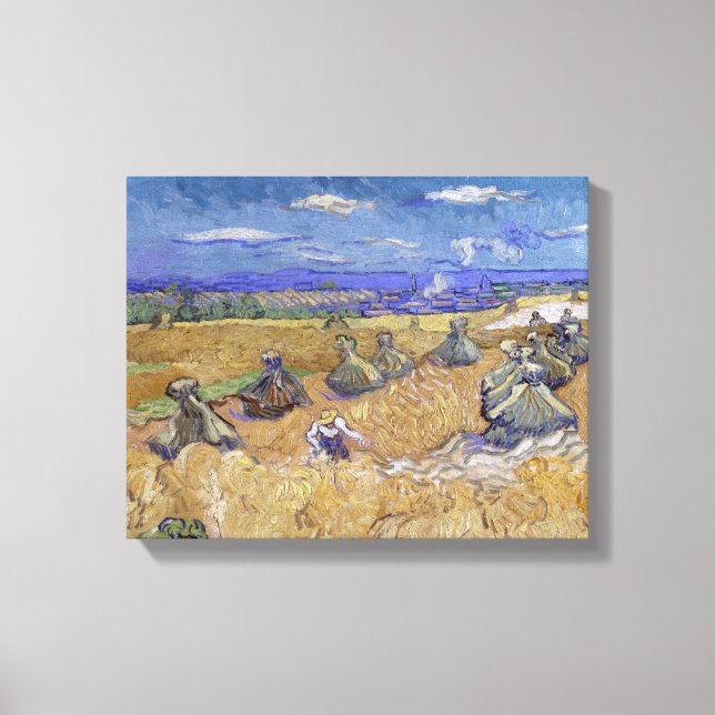 Lienzo Vincent van Gogh - Cuestas de trigo con pañal (Anverso)