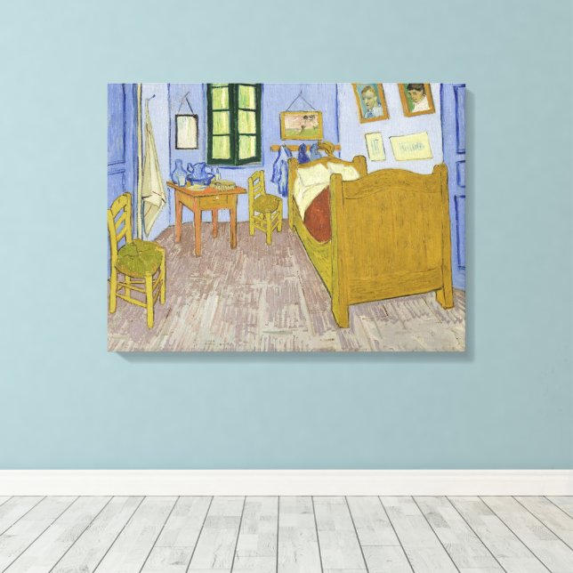 Lienzo Vincent Van Gogh, dormitorio en Arles, tercera ver (Insitu (piso de madera))