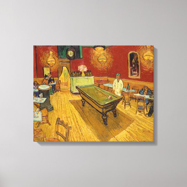 Lienzo Vincent van Gogh - El Café de la Noche (Anverso)