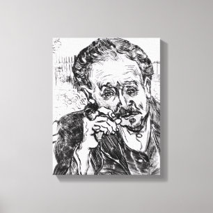 Lienzo Vincent van Gogh el   el hombre con el tubo