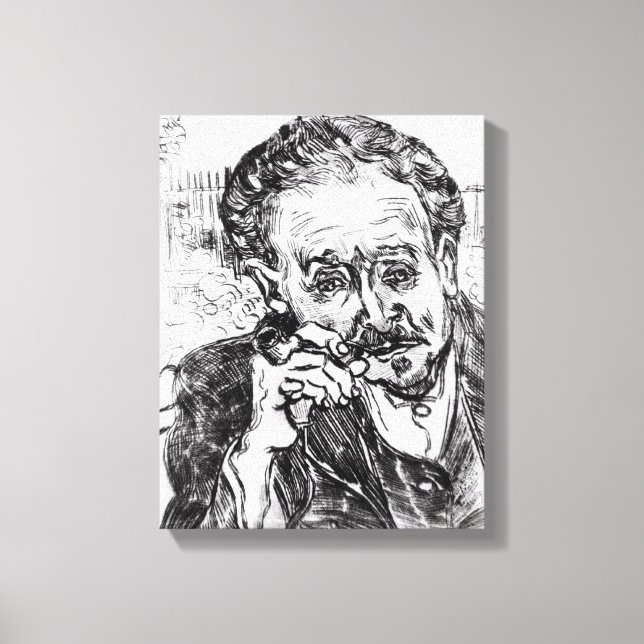 Lienzo Vincent van Gogh | El hombre con la tubería (Anverso)