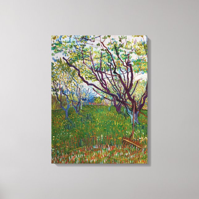 Lienzo Vincent van Gogh - El huerto en flor (Anverso)