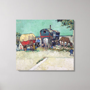 Lienzo Vincent van Gogh el   las caravanas, acampamento