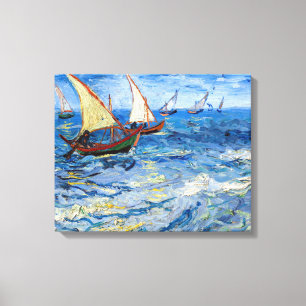 Lienzo Vincent van Gogh - El paisaje marino de Saintes-Ma