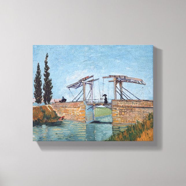Lienzo Vincent Van Gogh - El puente Langlois en Arles (Anverso)