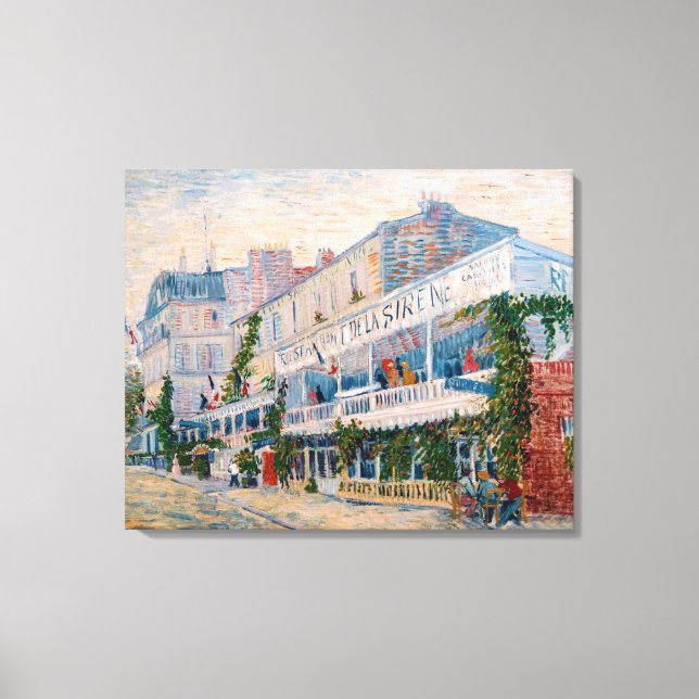 Lienzo Vincent van Gogh - El restaurante de la Sirene (Anverso)