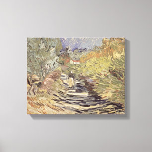 Lienzo Vincent van Gogh el   un camino en St. Remy