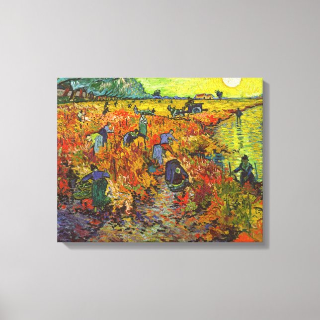 Lienzo Vincent van Gogh - El viñedo rojo (Anverso)
