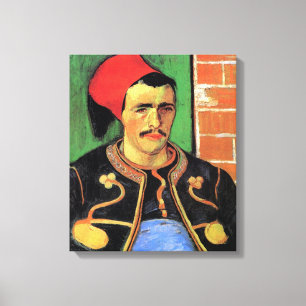 Lienzo Vincent Van Gogh - El zuavo - Retrato de soldado