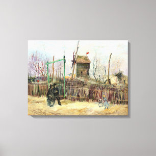 Lienzo Vincent van Gogh - Escena callejera en Montmartre