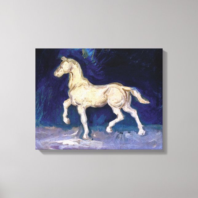 Lienzo Vincent Van Gogh - Estatuilla de yeso de un caball (Anverso)