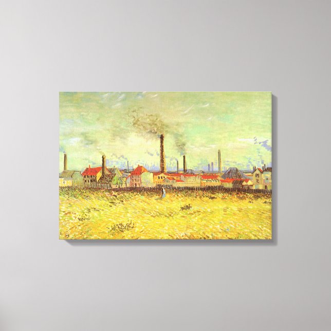 Lienzo Vincent van Gogh - Fábricas en Asnieres (Anverso)