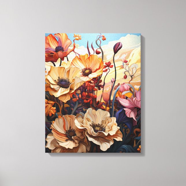 Lienzo Vincent Van Gogh Floral garden Pintura Wall art (Anverso)