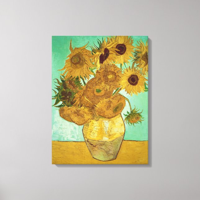 Lienzo Vincent van Gogh | Girasoles, 1888 (Anverso)