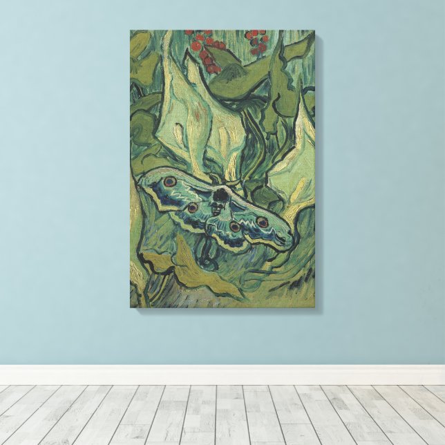 Lienzo Vincent van Gogh - Gran polilla pavo real (Insitu (piso de madera))