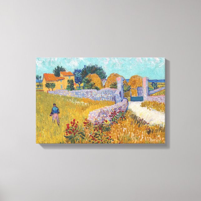 Lienzo Vincent van Gogh - Granja en Provenza (Anverso)