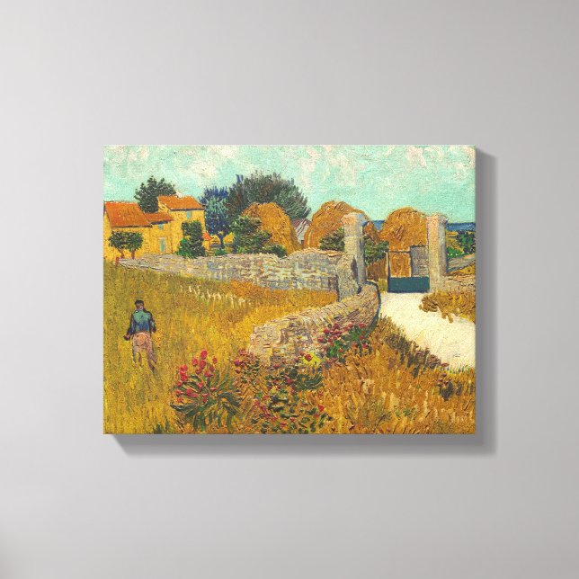 Lienzo Vincent van Gogh | Granja en Provenza, 1888 (Anverso)