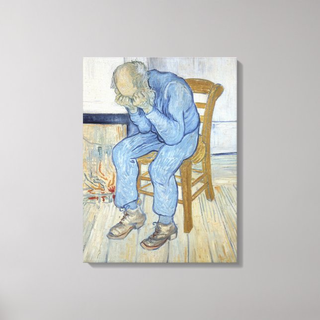 Lienzo Vincent van Gogh | Hombre mayor de dolor (Anverso)