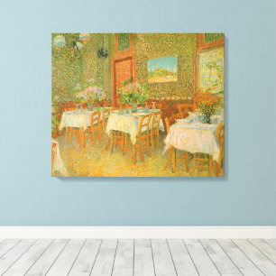 Lienzo Vincent van Gogh - Interior de un restaurante