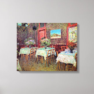 Lienzo Vincent Van Gogh - Interior de un restaurante