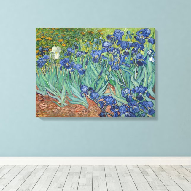 Lienzo Vincent Van Gogh, Irises, Les Iris (Insitu (piso de madera))