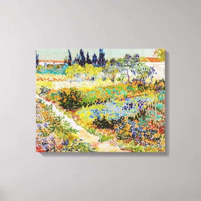 Lienzo Vincent van Gogh - Jardín en Arlés (Anverso)
