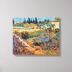 Lienzo Vincent Van Gogh - Jardín florecido con camino