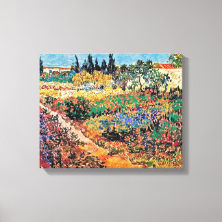 Lienzo Vincent Van Gogh - Jardín florecido con camino