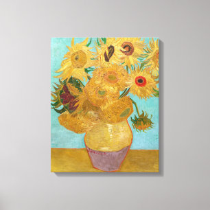 Lienzo Vincent Van Gogh - Jarrón con doce girasoles