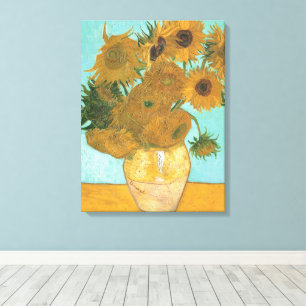 Lienzo Vincent van Gogh - Jarrón con doce girasoles