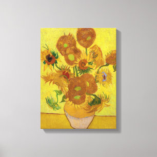 Lienzo Vincent van Gogh - Jarrón con quince girasoles