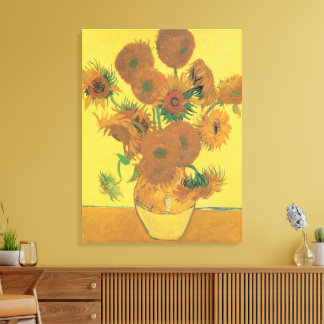 Lienzo Vincent van Gogh - Jarrón con quince girasoles