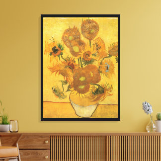 Lienzo Vincent van Gogh - Jarrón con quince girasoles