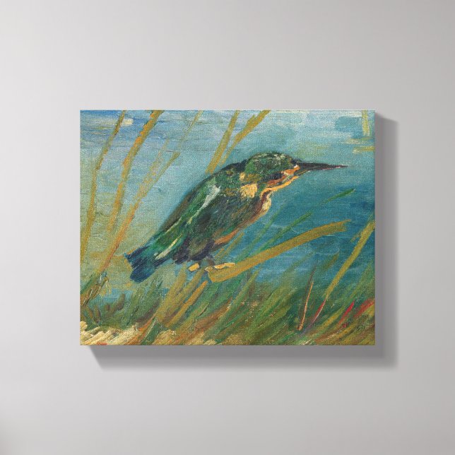 Lienzo Vincent Van Gogh - Kingfisher junto al río (Anverso)
