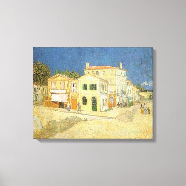 Lienzo Vincent van Gogh - La Casa Amarilla (La calle) (Anverso)