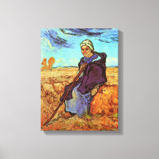 Lienzo Vincent Van Gogh - La pastora (según Millet)