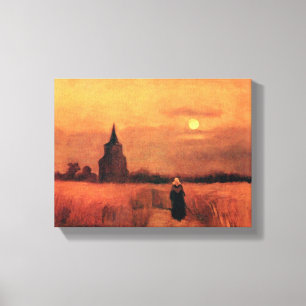 Lienzo Vincent Van Gogh - La Torre Vieja en los Campos