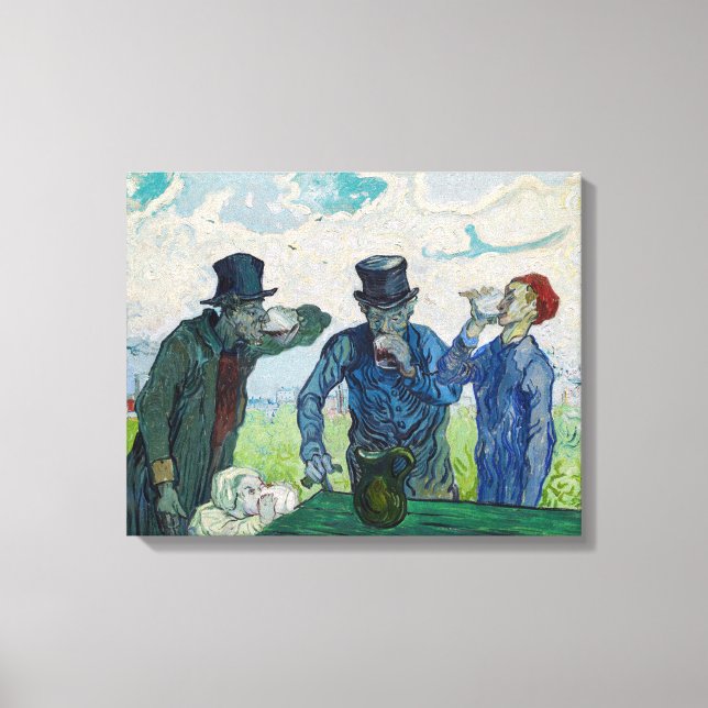 Lienzo Vincent van Gogh - Los bebedores, según Daumier (Anverso)