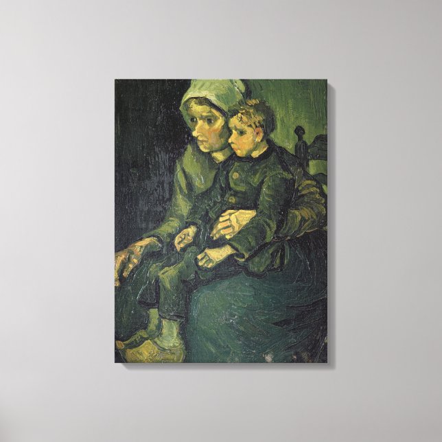 Lienzo Vincent van Gogh | Madre e hijo, 1885 (Anverso)