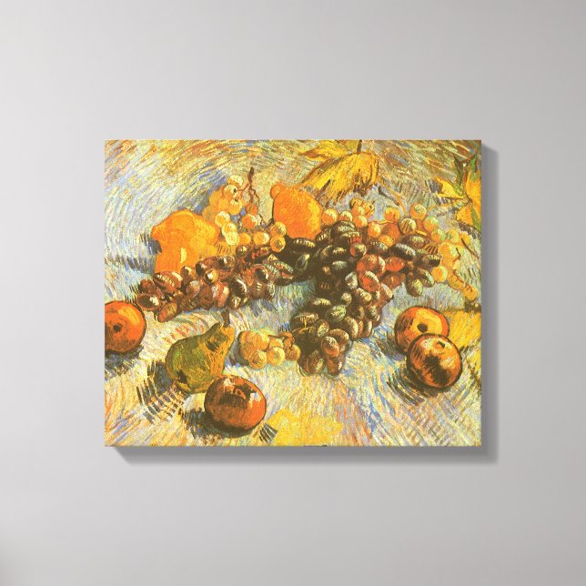 Lienzo Vincent van Gogh - Manzanas, orejas, lémulos, uvas (Anverso)