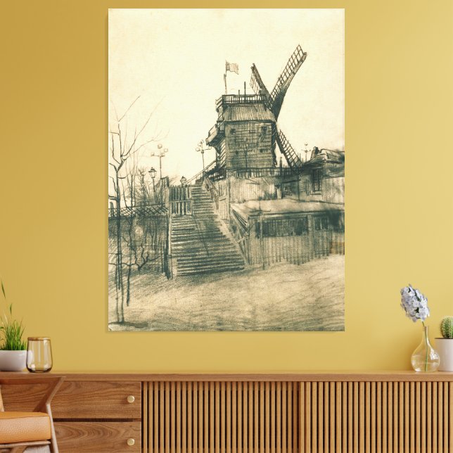 Lienzo Vincent van Gogh - Moulin de la Galette (Insitu (Sala de estar))