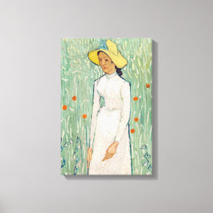 Lienzo Vincent van Gogh - Muchacha de Blanco