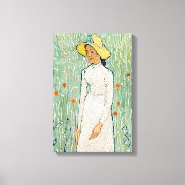 Lienzo Vincent van Gogh - Muchacha de Blanco (Anverso)