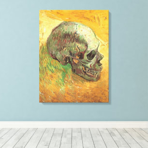 Lienzo Vincent van Gogh - Naturaleza muerta con calavera