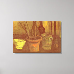 Lienzo Vincent van Gogh - Naturaleza muerta Pinceles en u