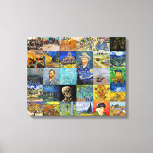 Lienzo Vincent van Gogh - Obras maestras Mosaico Patchwor