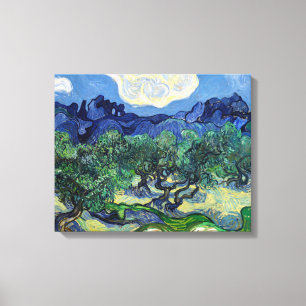 Lienzo Vincent van Gogh - Olivos con los Alpilles