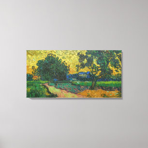 Lienzo Vincent van Gogh - Paisaje al Crepúsculo