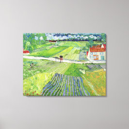 Lienzo Vincent van Gogh - Paisaje con Carriaje y Tren